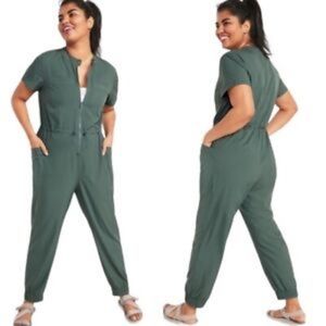 Collarless StretchTech Jumpsuit